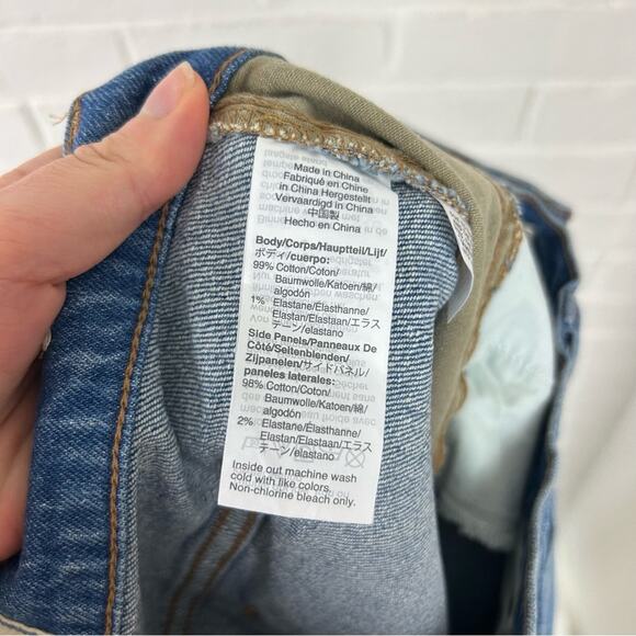 Madewell Classic Straight Jeans w/ Leopard Leg Stripe Size 26 - Picture 5 of 11